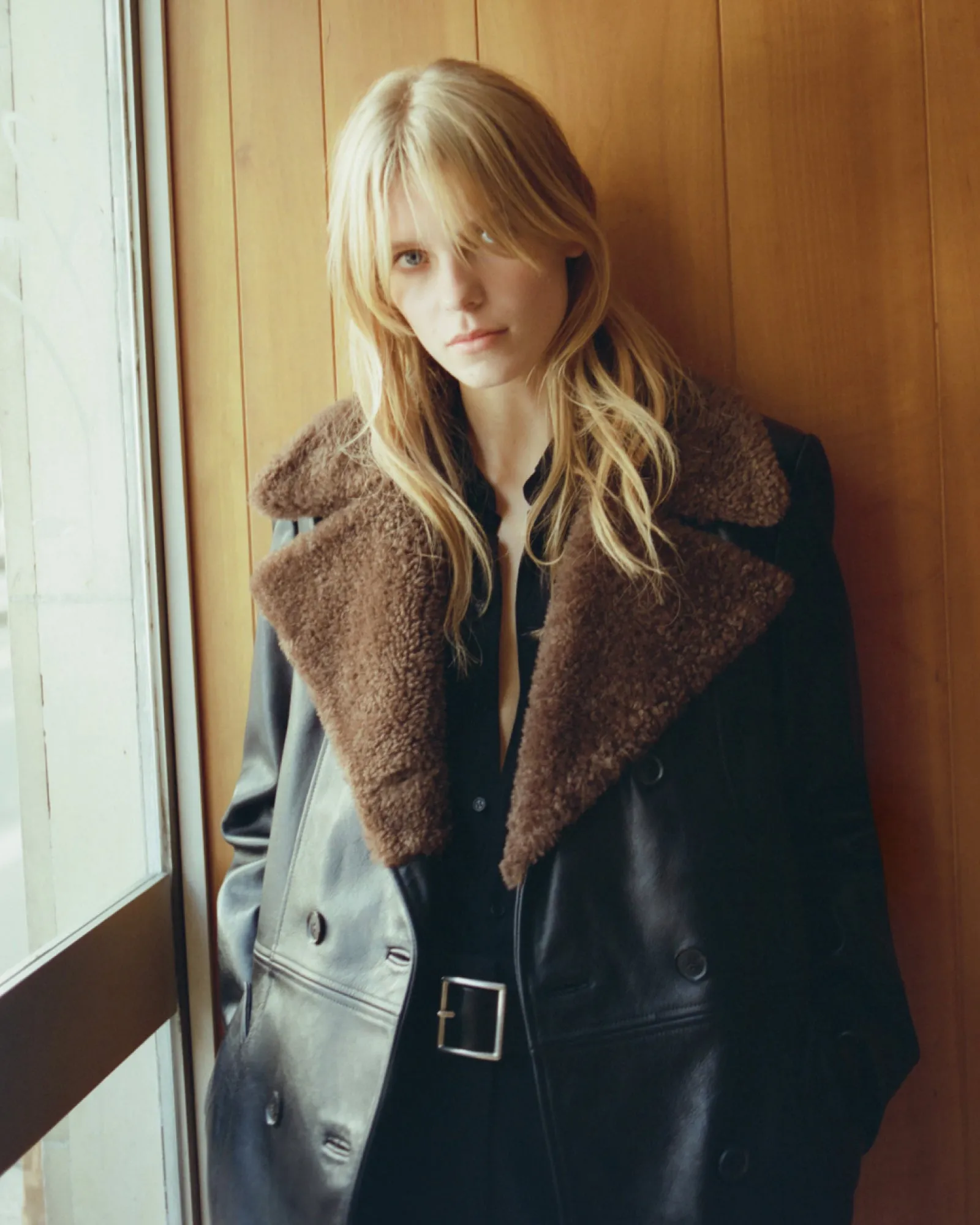 JAYDEN LEATHER COAT