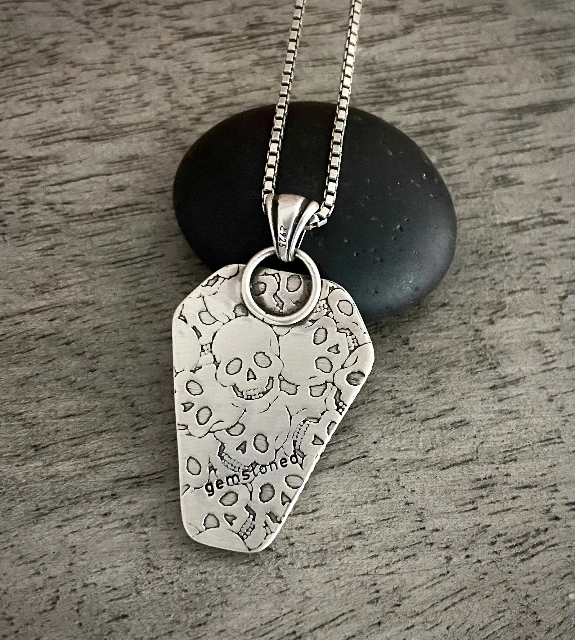 Midnight Quartz Coffin Pendant