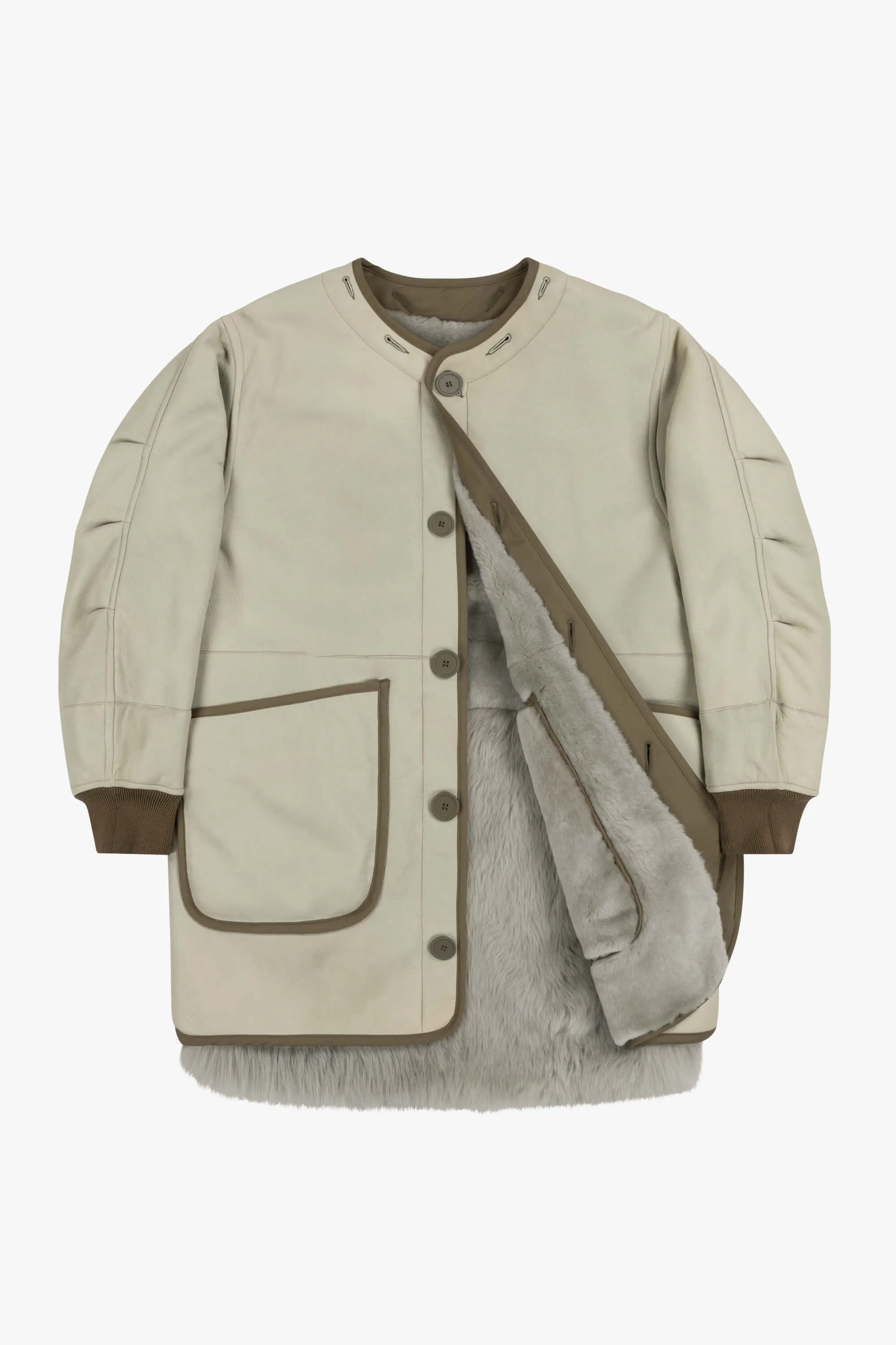 Shearling Coat - Pale Jade / Jade